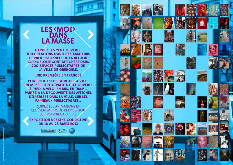 Expo collective "les Moi dans la masse" Abribus Grenoble 18-25mars2013